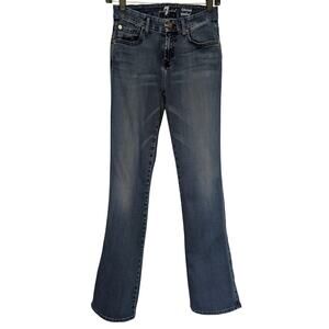 7 For All Mankind Women Jeans, Medium Wash Stretchy Kimmie Bootcut Jeans, Sz 25